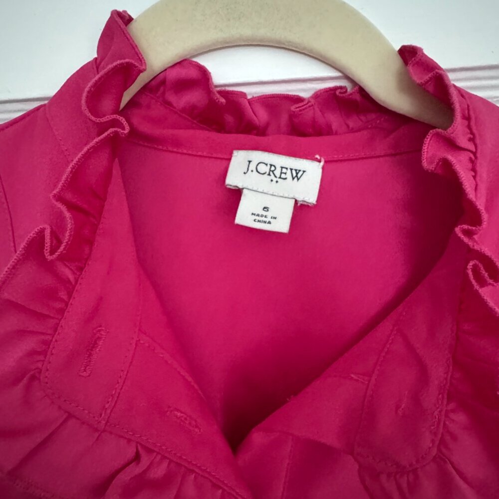 J. Crew Factory Sleeveless Ruffle Neck Blouse - Picture 4 of 5